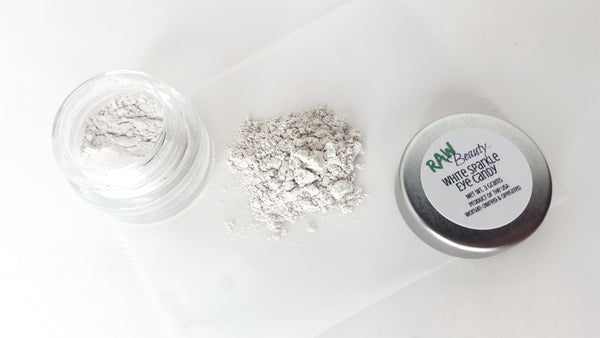 White Sparkle Loose Eye shadow | Raw Beauty Minerals
