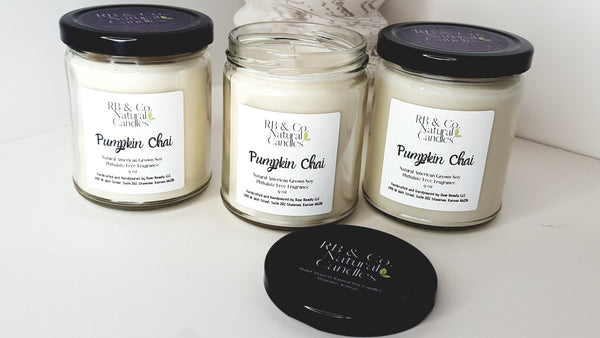 pumpkin scented soy candle wax melts for fall phthalate-free candle dye-free candle