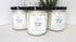 Christmas scented candle mistletoe in glass jar with soy wax melt
