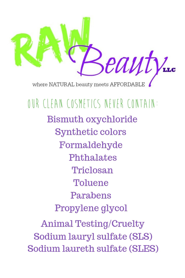 raw beauty pledge of toxic ingredients to never use